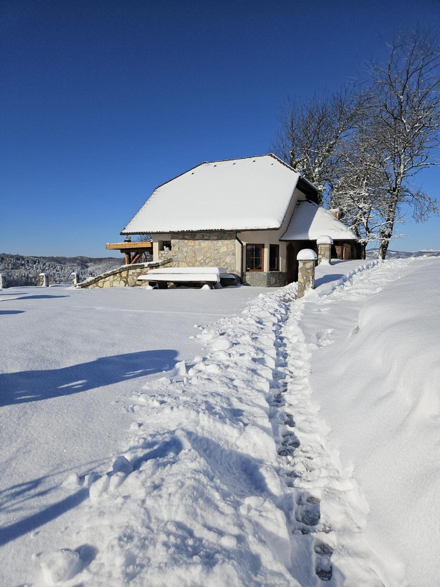 Zerko Holiday Home - Vineyard Chalet With Sauna And Jacuzzi Free Mirna Bagian luar foto